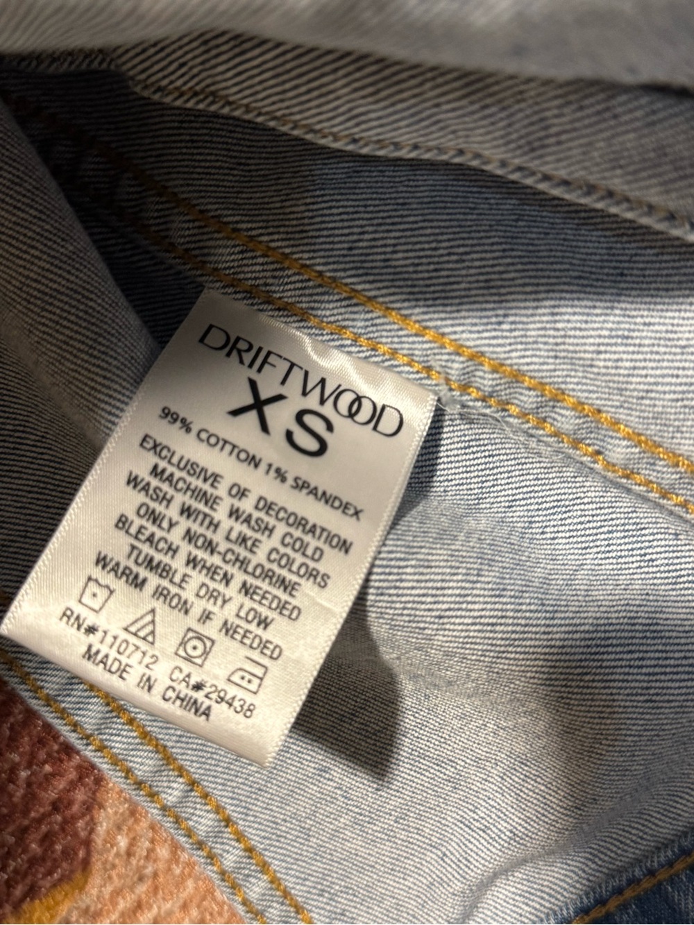 Driftwood Desert Landscape Denim Jacket , NWOT - Picture 8 of 10